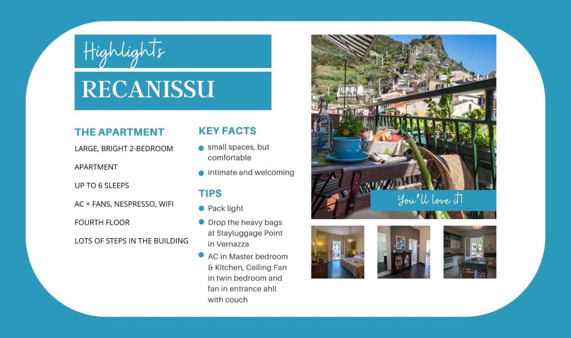 Recanissu Apartment With Balcony & Ac Vernazza Bagian luar foto
